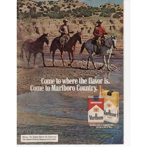 Marlboro Cigarettes vintage Full Page Print Ad February 1975