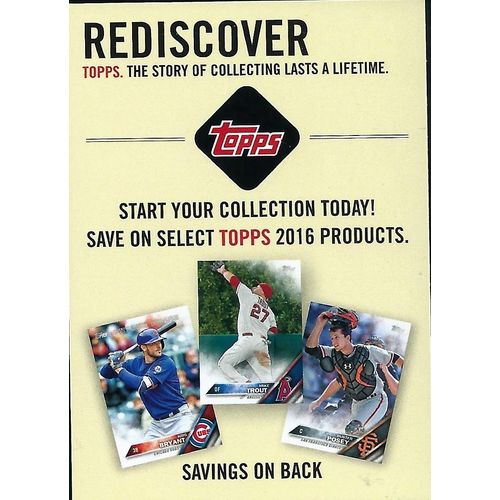 Lot #43 (5) 2016 Topps Walmart Marketside Ortiz Pollack McCutchen +2 See Pics