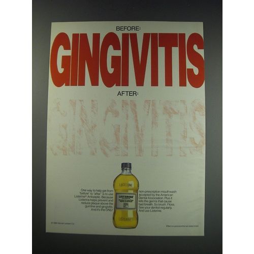 1991 Listerine Antiseptic Ad - Before: Gingivitis