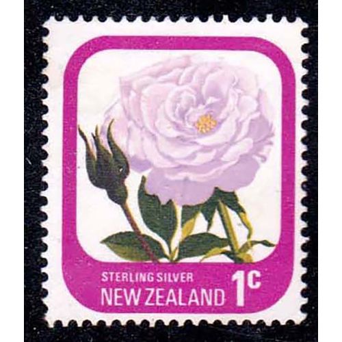 New Zealand 1975 Rose 1c Mint Never Hinged Stamp.