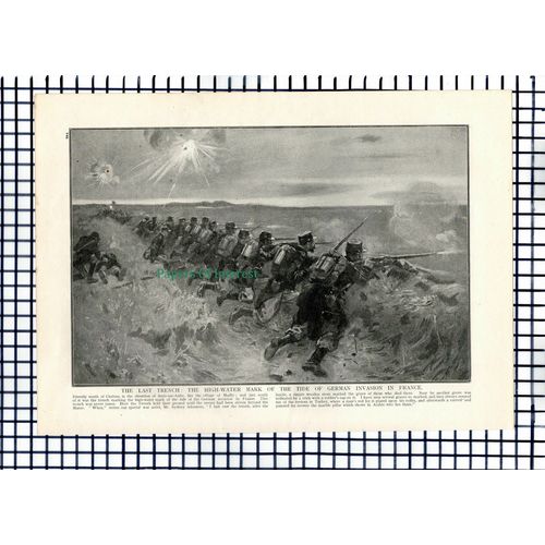 X1360) Chalons Trenches Mailly Sydney Adamson World War One c.1918 Book Print