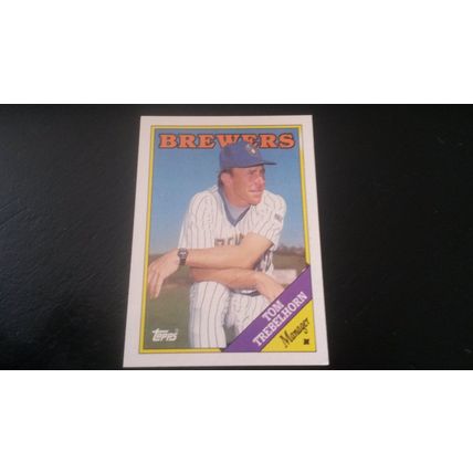 1988 Topps Card # 224 Tom Trebelhorn Excellent (5) Milwaukee Brewers