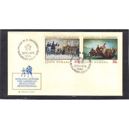FDC Int'l Romania Honoring USA Bicentennial (Cachet-U/A) CV01099