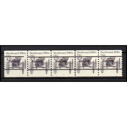 2124a 4.9c Buckboard Very Fine MNH Dry Gum PNC 3/5 Gap 2L AA0270