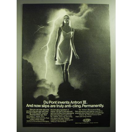 1970 Du Pont Antron III Nylon Slips Advertisement