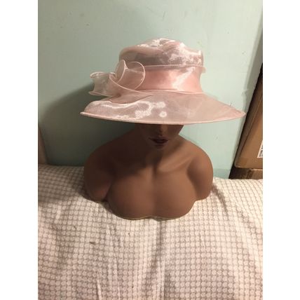 Josette Orgaanza-Bow Dressy Hat Pale Pink One Size