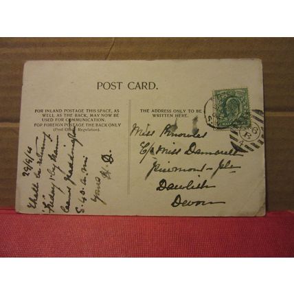 ROTTEN ROW, HYDE PARK, LONDON used antique postcard 1904 pm =