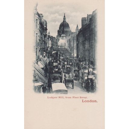 Nestles Milk Horse & Cart in Ludgate Hill London Vintage Advertising Postcard