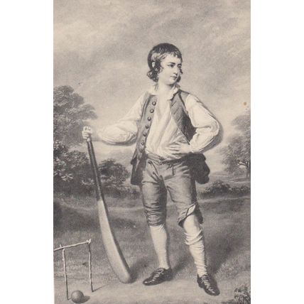Lewis Cage Young Cricketer Portrait Real Photo Cricket Postcard