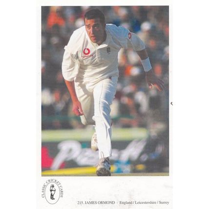 James Ormond Leicester Cricket Team Classic Card Postcard