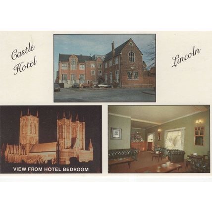 The Castle Hotel Lincoln 1980s Postcard