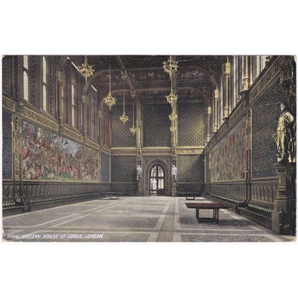 Hartmann postcard Royal Gallery, House of Lords, London. Unposted