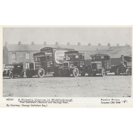 Fred Gallagher Old Removals Van Parade Middlesborough Postcard