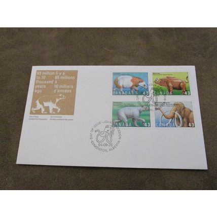 1994 Canada postal FDC Cover - Prehistoric Life in Canada