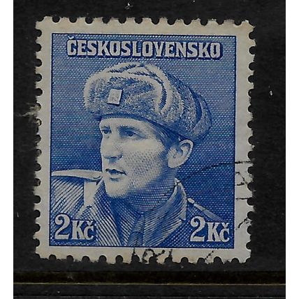 CZECH REPUBLIC 1945 WAR HEROES 2K BLUE CAPT O JAROS SG 437 FINE USED