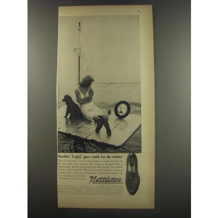 1956 Nettleton Shoes Ad - Another Loafer goes south for the winter