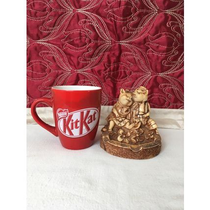 Vintage Courting Couple Pigs Heavy Resin Ashtray Collectable