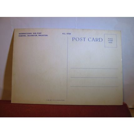 INTERNATIONAL AIR-PORT, SUBANG, SELANGOR, MALAYSIA unused postcard #
