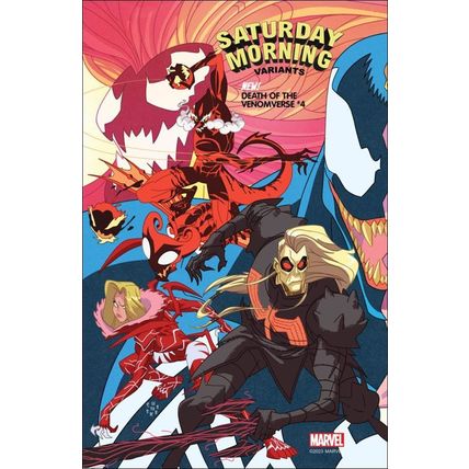 Death of the Venomverse (2023) #4 Marvel Comics CARNAGE Saturday Morning Variant