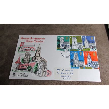 1972 Wessex GB FDC Cover - British Architecture / Village churches