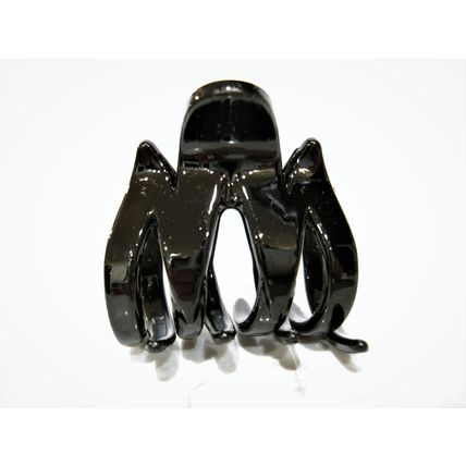 Medium size golden brown amber black gray hair claw clip