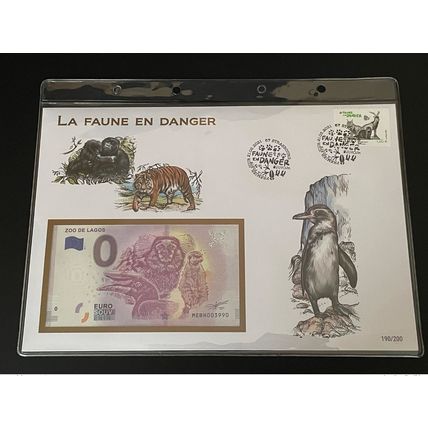 Euro Souvenir banknote Cover France 2021 Europa CEPT Faune en Danger Strasbourg