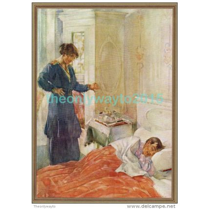 A Holiday In Bed, 1914, Modern Reproduction, Book Illustration (Print)