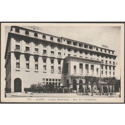 Casino Municipal, Rue de Constantine, Alger, c.1940s - Robert Dianoux Fils CPSM
