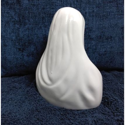 Joseph And Blessed Virgin Mary Glazed White WBI Figurines Ceramic - Vintage