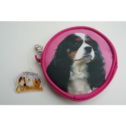 TRI COLOUR CAVALIER OR BLENHIEM CAVALIER COIN PURSE FOUR OPTIONS