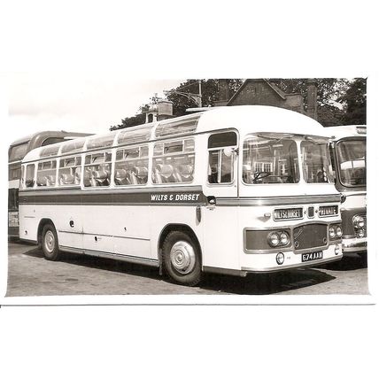 Black & White Photograph of Wilts & Dorset Motor Services Ltd. - 674 AAM