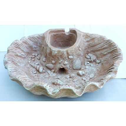 NEW MERMAID & SEASHELL INDOOR TABLE-TOP POLYRESIN WATER FOUNTAIN - 10 1/2 " TALL
