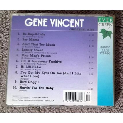 Gene Vincent : Greatest Hits (CD)