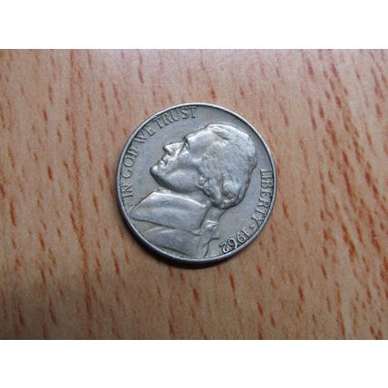 1962 USA 5 Cents Jefferson Nickel Coin