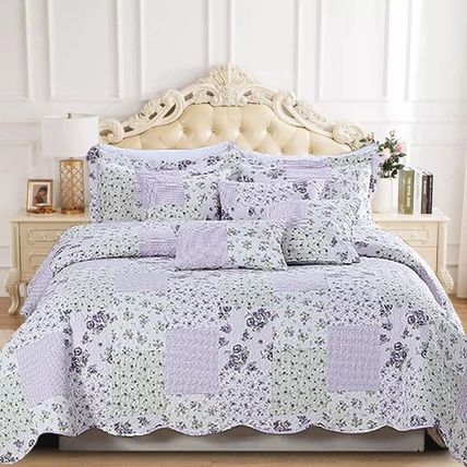 3 PCS Patchwork Bedspread Quilted Bed Throw Set - Single Bed (Province)