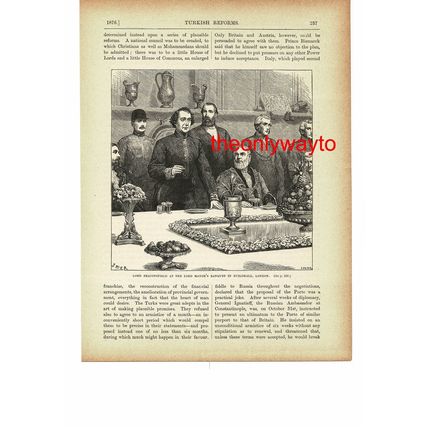 Lord Beaconsfield, Lord Mayors Banquet, 1876, Book Illustration (Print), c1895