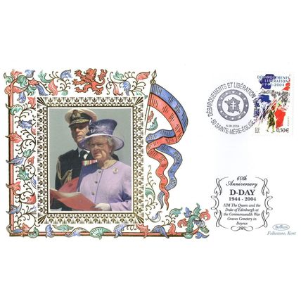 Queen Elizabeth II D-Day 60th Anniversary Benham Rare FDC