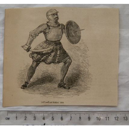 1860s engraving - Foot soldier 1508