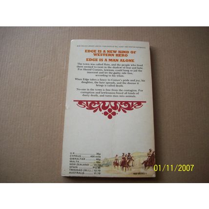 EDGE #13 A Town Called Hate -George G. Gilman- Nel Paperback book 1975