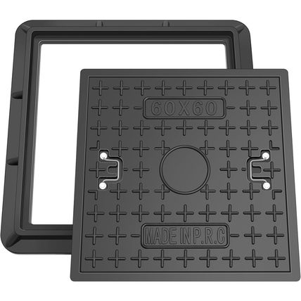 24 X 24 Inches Frp Solid Square Septic Tank Lid and Base with Handles Manhole Co