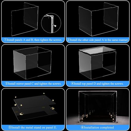 Putros Football Helmet Display Case Full Size with Mirror Back and Black Base Ac