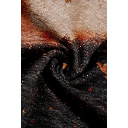 Gold Flame It's Fall Yall Halloween Pumpkin Graphic Bleached Top