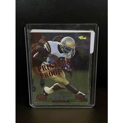 J.J. Stokes [Printer's Proof] #10 | 1995 Classic NFL Rookies Football Trading Ca