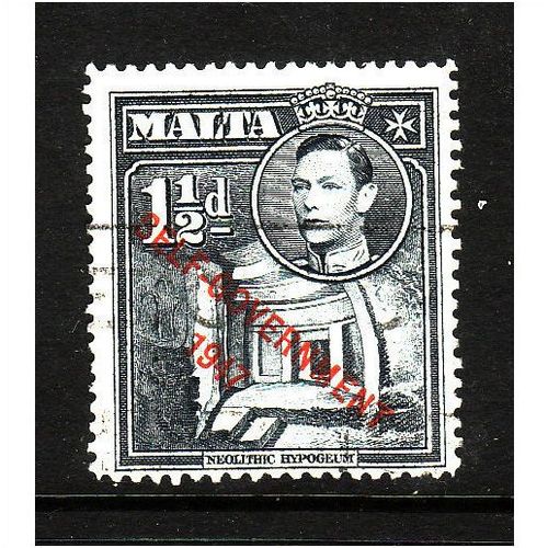 MALTA 1948 SG 237 1 1/2d BLUE BLACK FINE USED #1