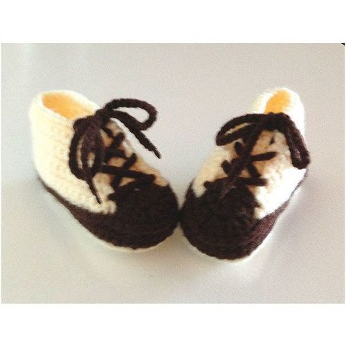 Baby toddler booties #B007 converse tennis trainers footwear crochet 6-9 months