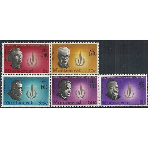 Montserrat 1968 Human Rights Set SG204-208 Fine Mounted Mint ...