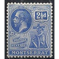 Montserrat 1916 SG52 2 1/2d Bright Blue Mounted Mint ...