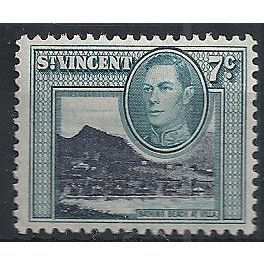 St Vincent 1949 SG170 7c Blue-Black & Blue-Green Mounted Mint ...