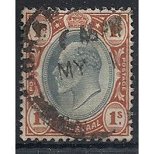 Transvaal 1902 SG251 1/- Black & Sage-Green Wmk Crown CA Fine Used .. ..