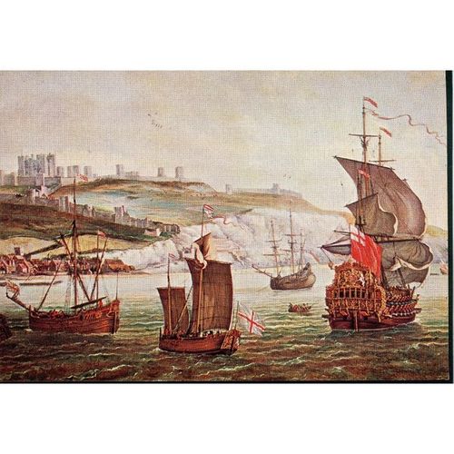 Men Of War Off Dover Castle (Detail) Isaac Sailmaker (c.1633-1721) - PC 1541